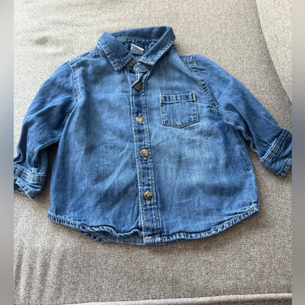 Denim Button-Up Shirt for baby size 6-12m